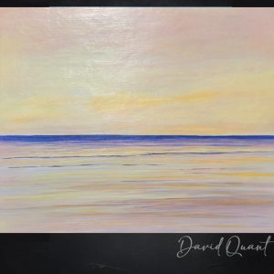 Gemälde „Marine Light“, zeitgenössisches Zen-Acryl-Seestück von David Quant, 38 cm x 46 cm